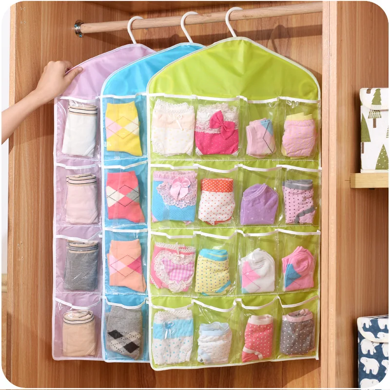 Sock Organizer Tray - Caliente 16 bolsillos armario bolsillos claro