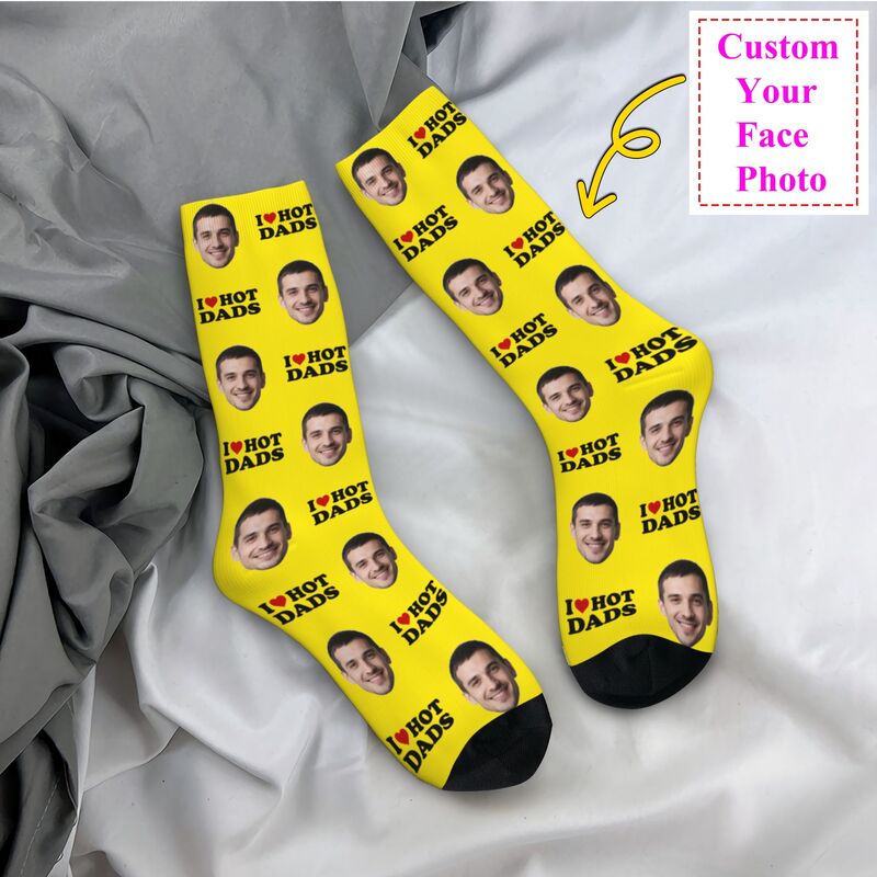 Dress Sock Men - Calcetines de vestir personalizados I Love