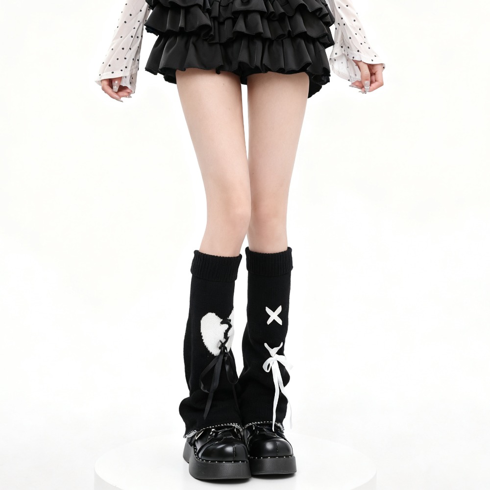 Boot Sock Slouchy - Calentadores de piernas holgados con lazo