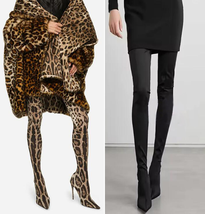 Knee High Sock Women - Calcetines elásticos por encima de la