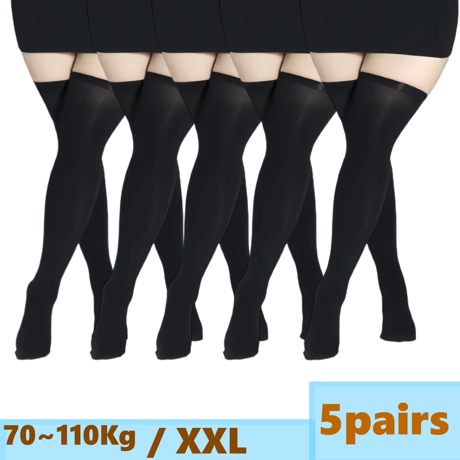 Thigh High Sock Stay Up - Medias de encaje hasta el muslo