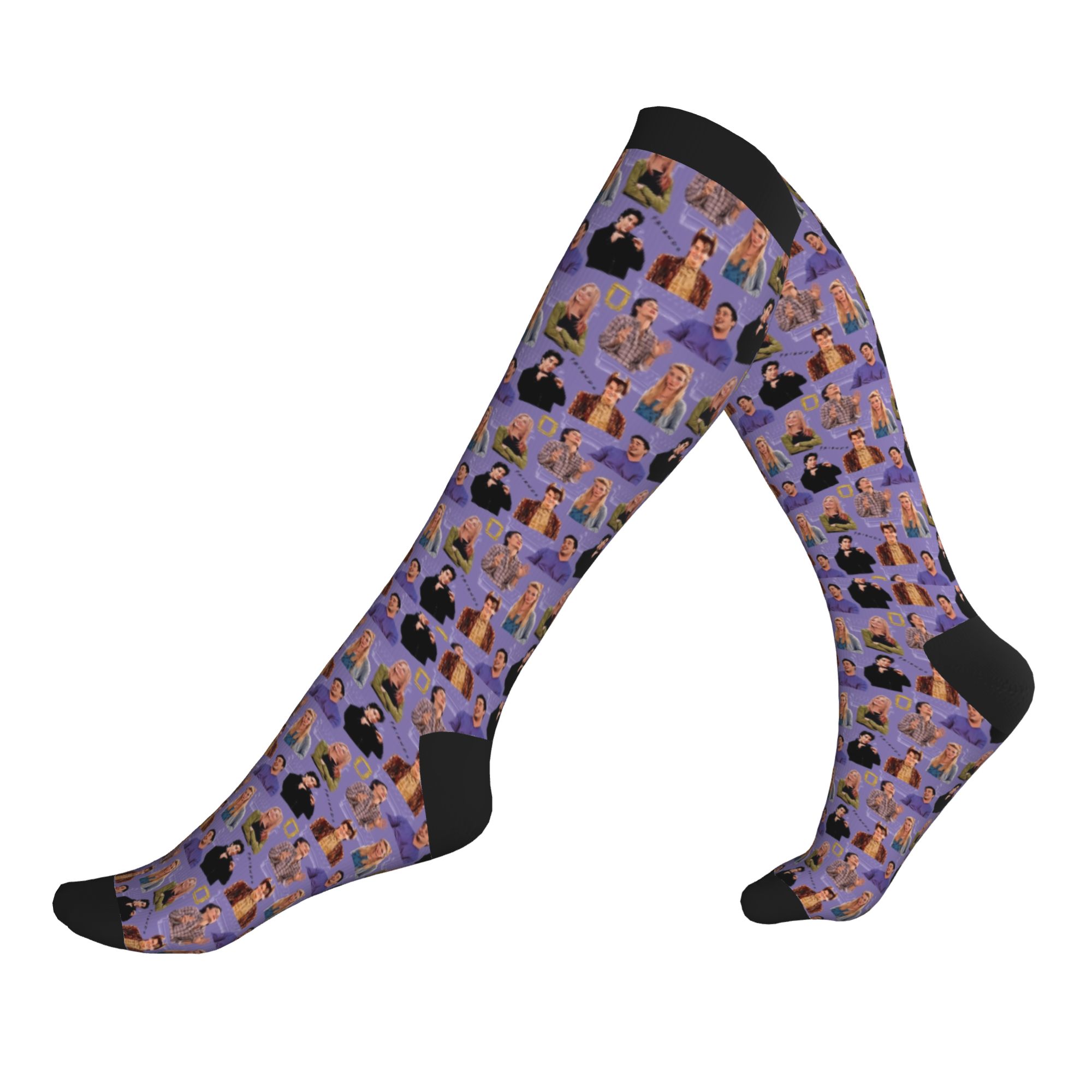 No Show Sock Women - Calcetines deportivos de compresión con estampado