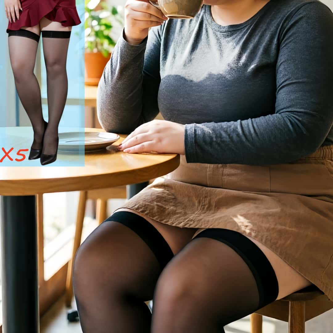 Thigh High Sock Stay Up - 5 pares de medias altas hasta