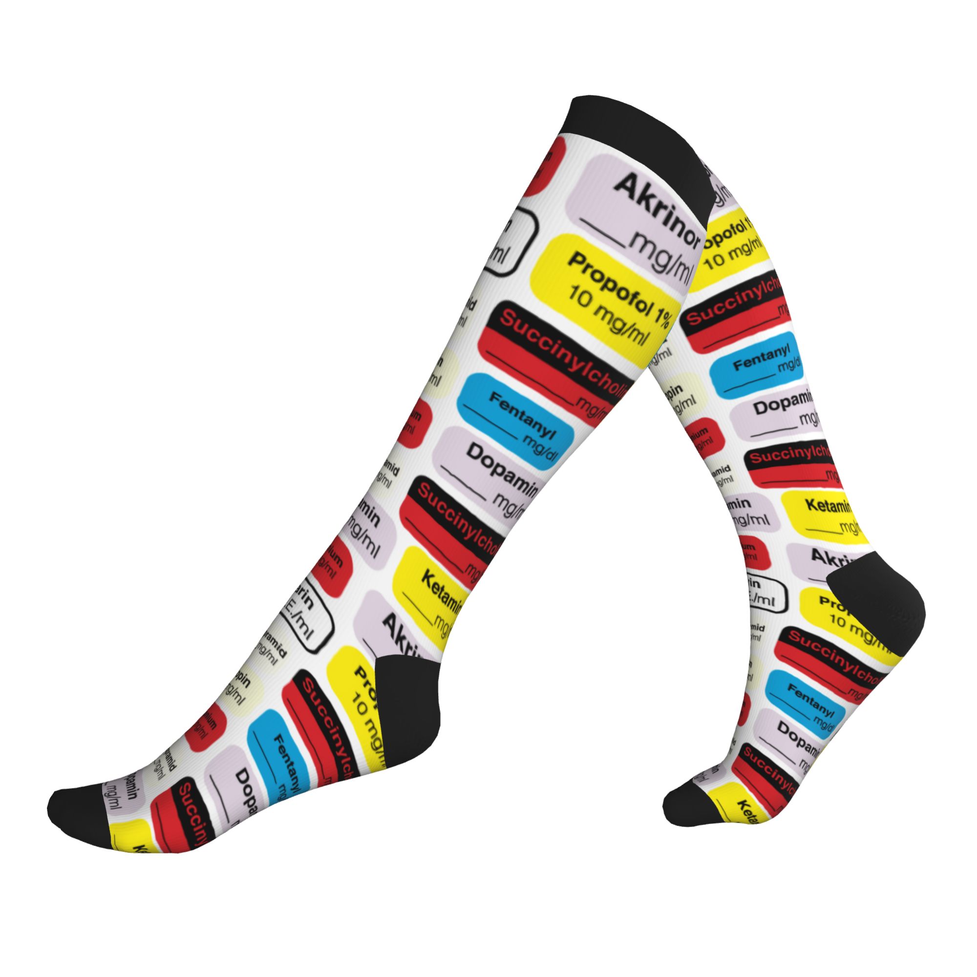 Compression Sock Medical - Etiquetas de medicamentos para anestesia, calcetines