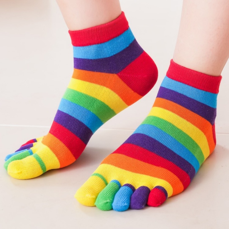 Toe Sock Split - Calcetines de Mujer con Rayas de
