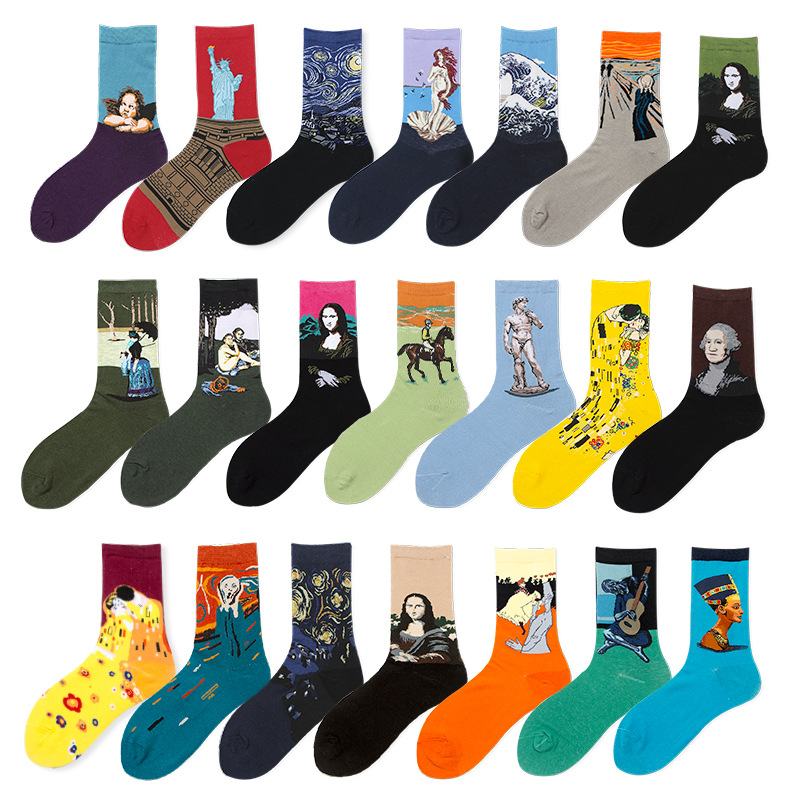 Cotton Crew Sock Pack - Calcetines de Van Gogh con pintura
