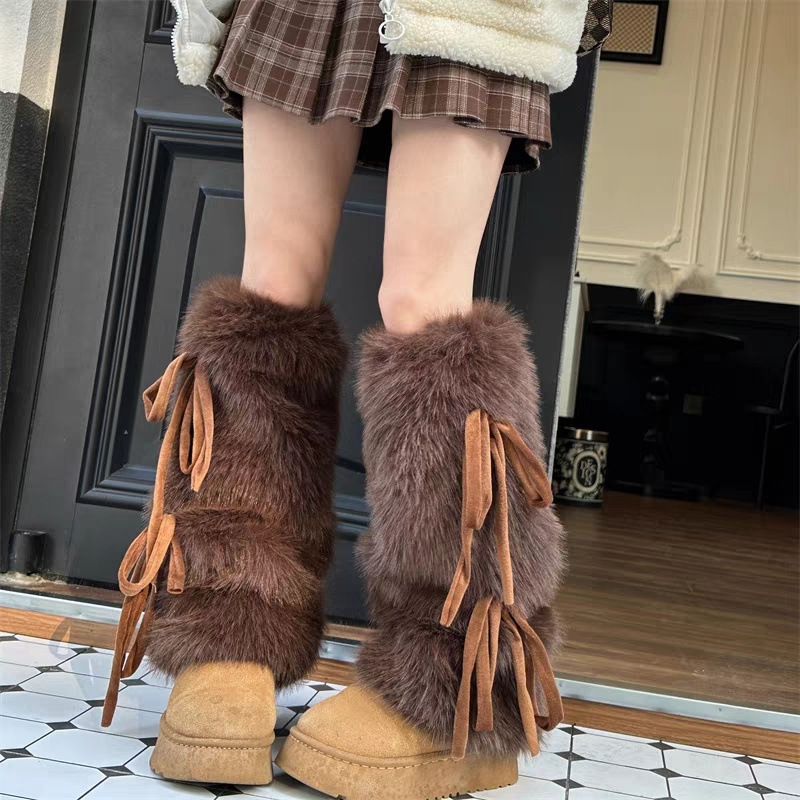 Boot Sock Slouchy - Calentadores de Piernas de Piel Sintética