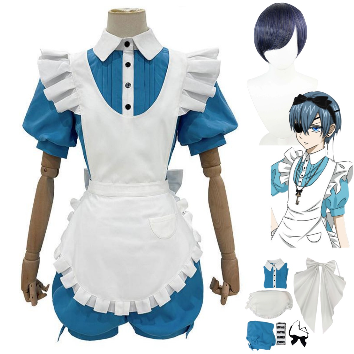 Dress Sock Men - Disfraz de Cosplay de Anime Ciel