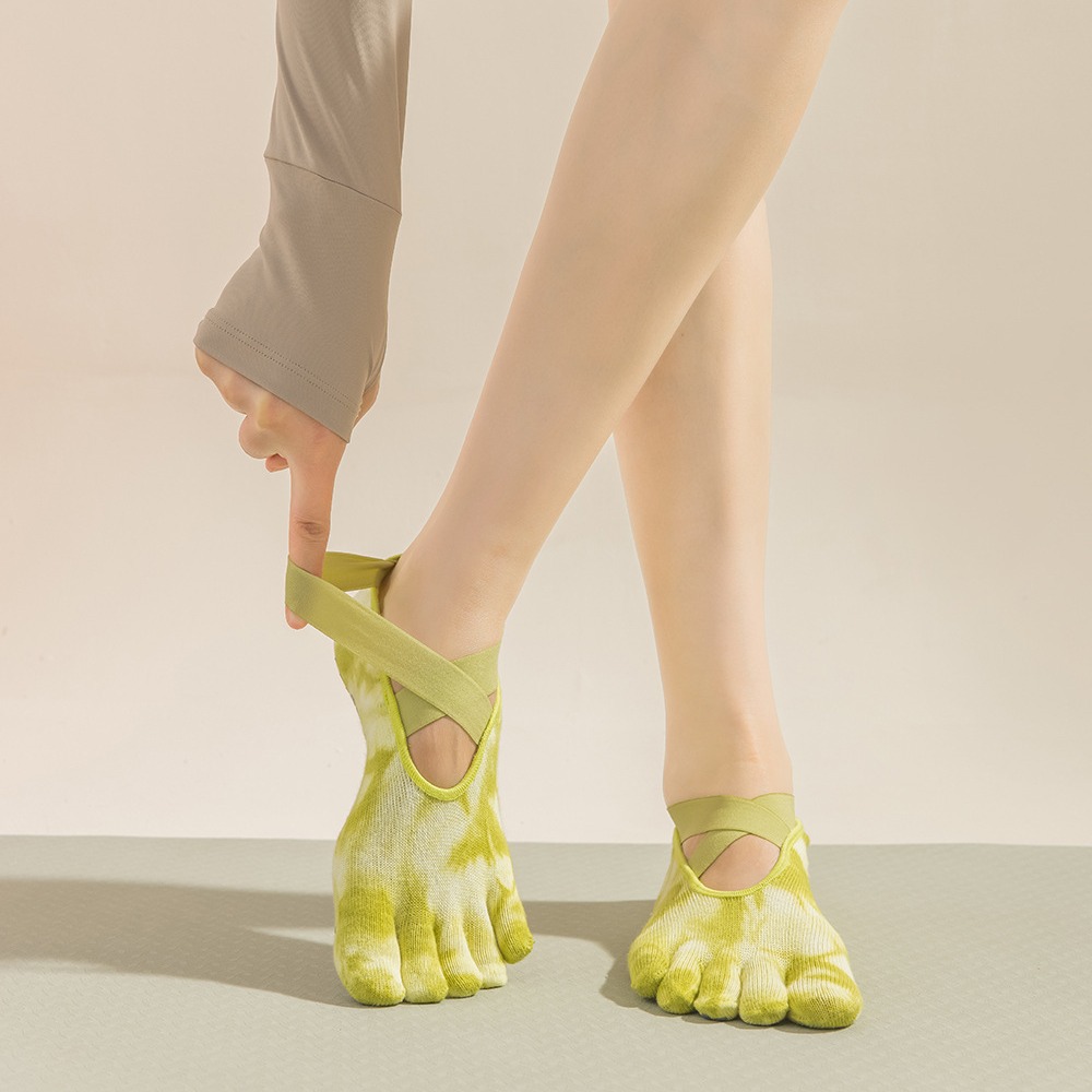 Toe Sock Split - Calcetines de Yoga Antideslizantes de Cinco
