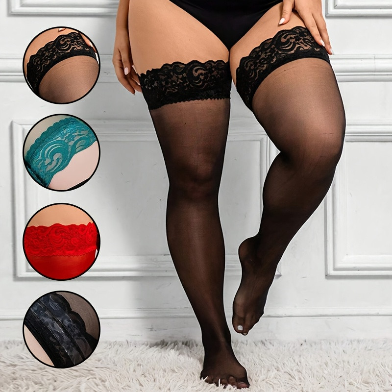 Thigh High Sock Stay Up - Medias hasta el muslo para mujer,