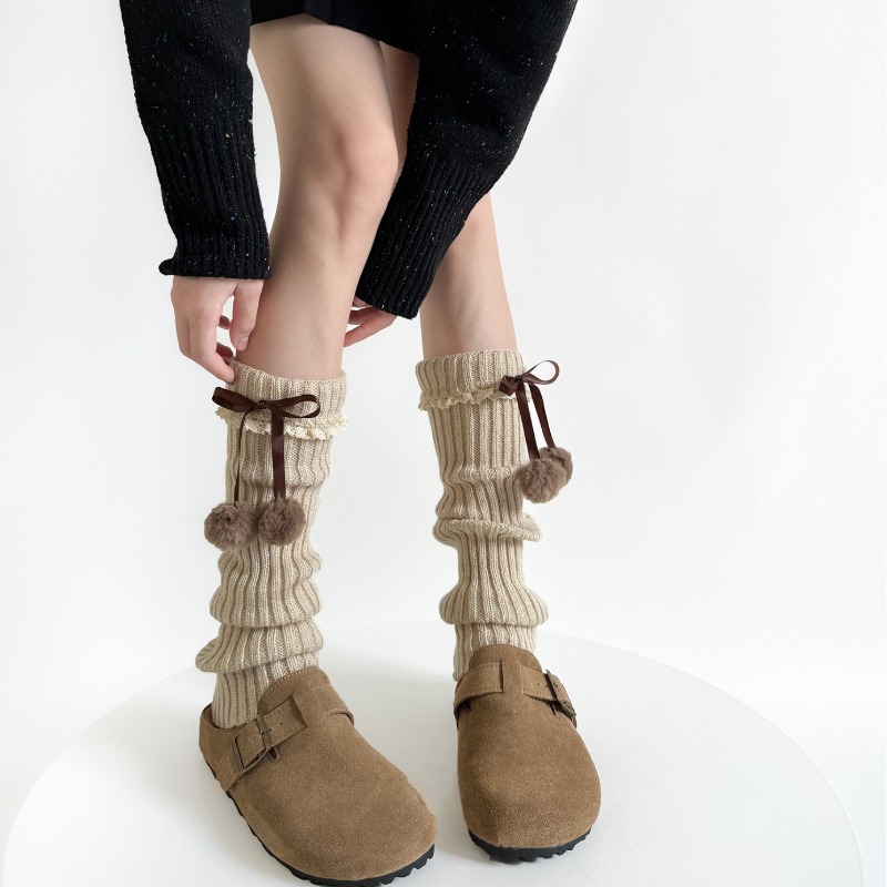 Boot Sock Slouchy - Calentadores de piernas de punto Camel