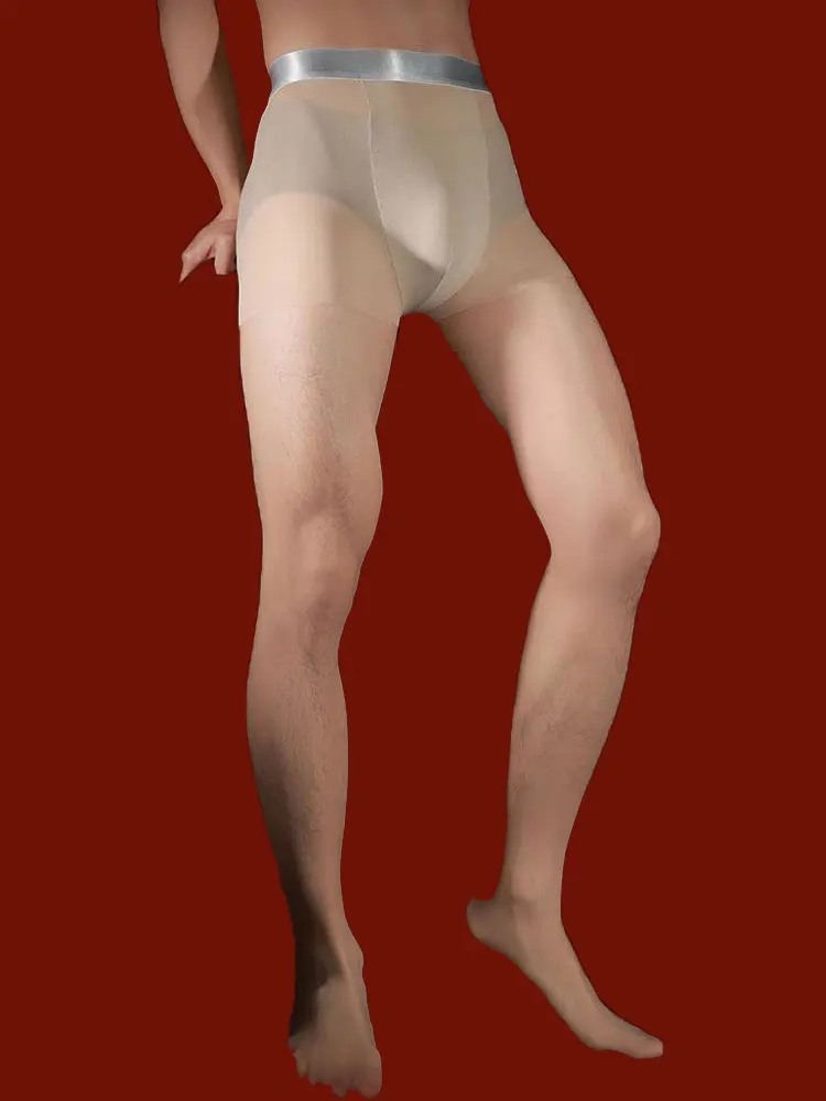 Tights Pantyhose Sheer - Pantimedias sexys para hombre, sin costuras,