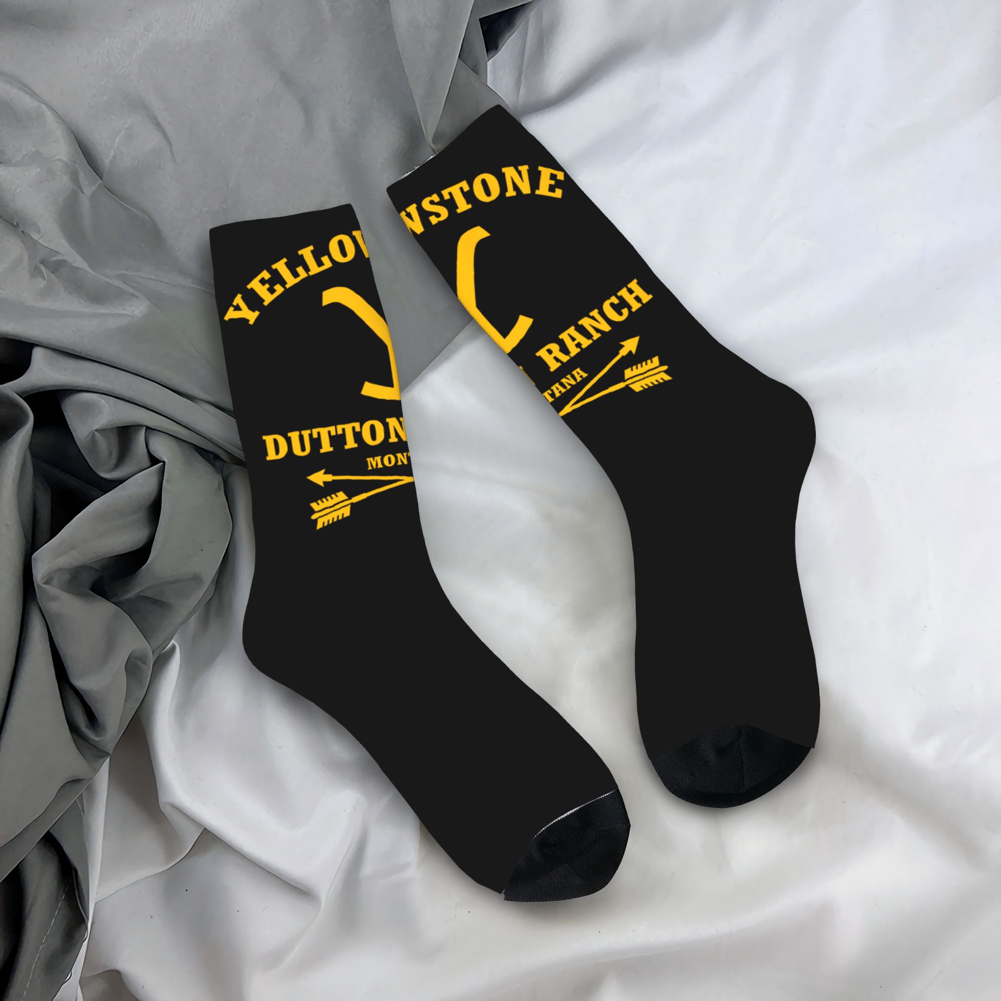 Dress Sock Men - Calcetines personalizados Yellowstone Dutton Ranch para