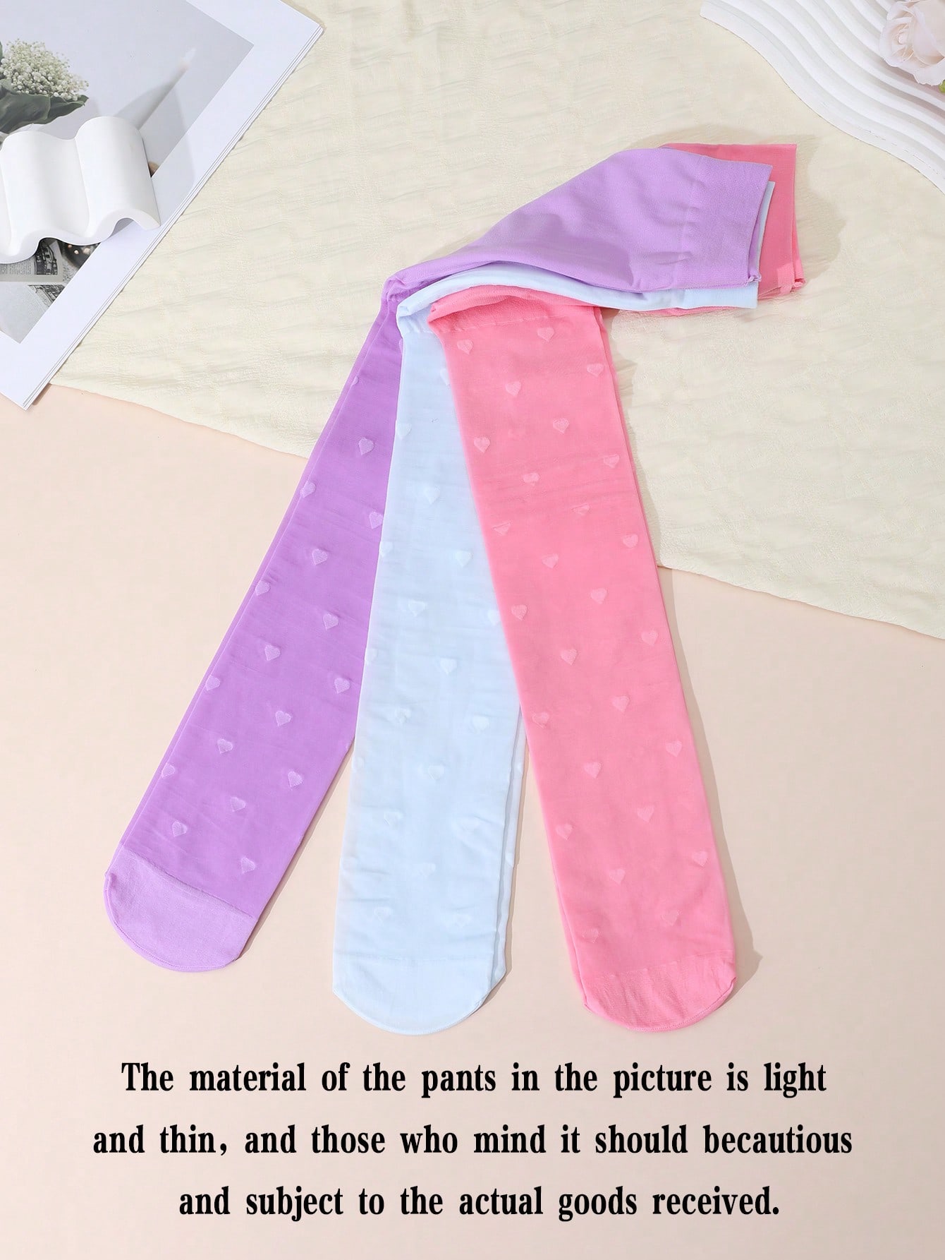Medias con estampado de corazó - Tights Pantyhose Sheer reseña y precio