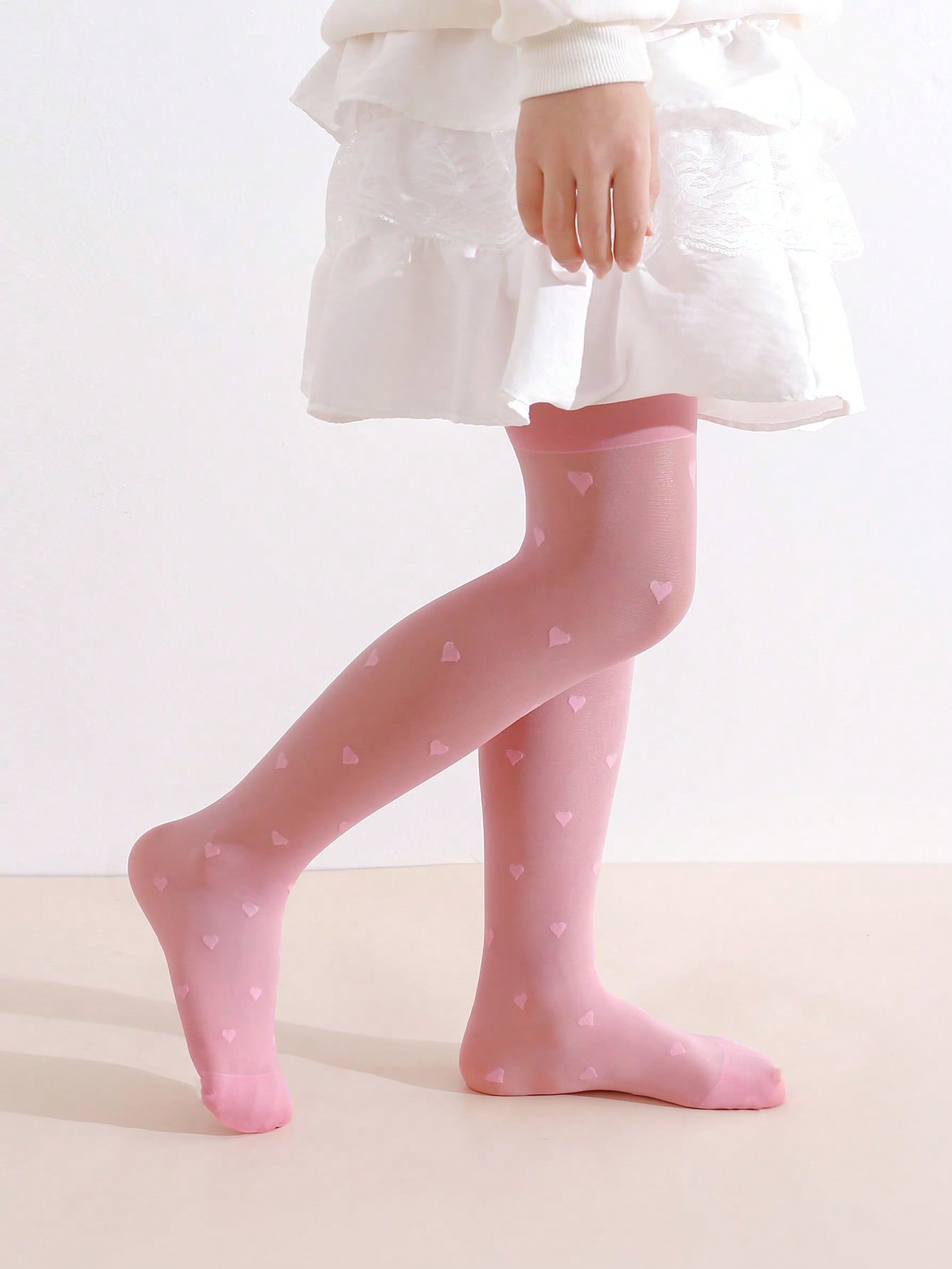 Medias con estampado de corazó - Tights Pantyhose Sheer reseña y precio