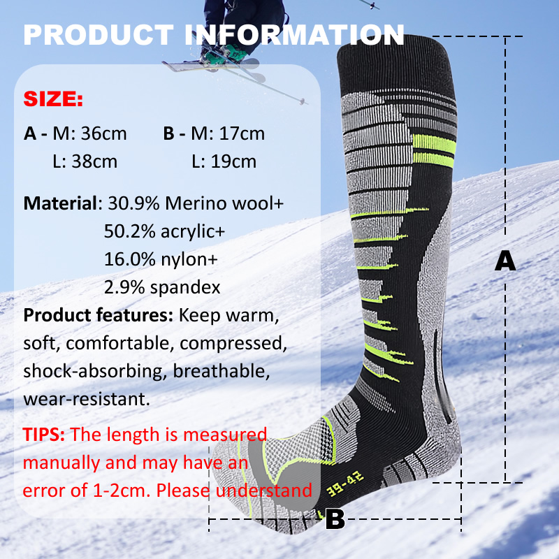 Calcetines de esquí de lana me - Thermal Sock Winter reseña y precio