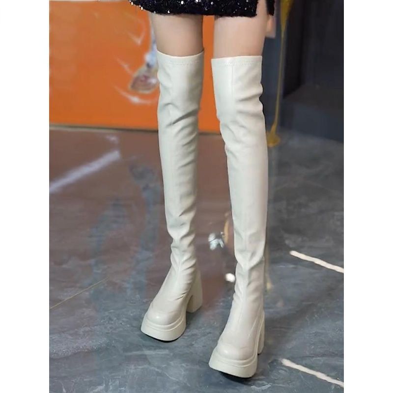 Botas largas de tacón alto con - Knee High Sock Women reseña y precio