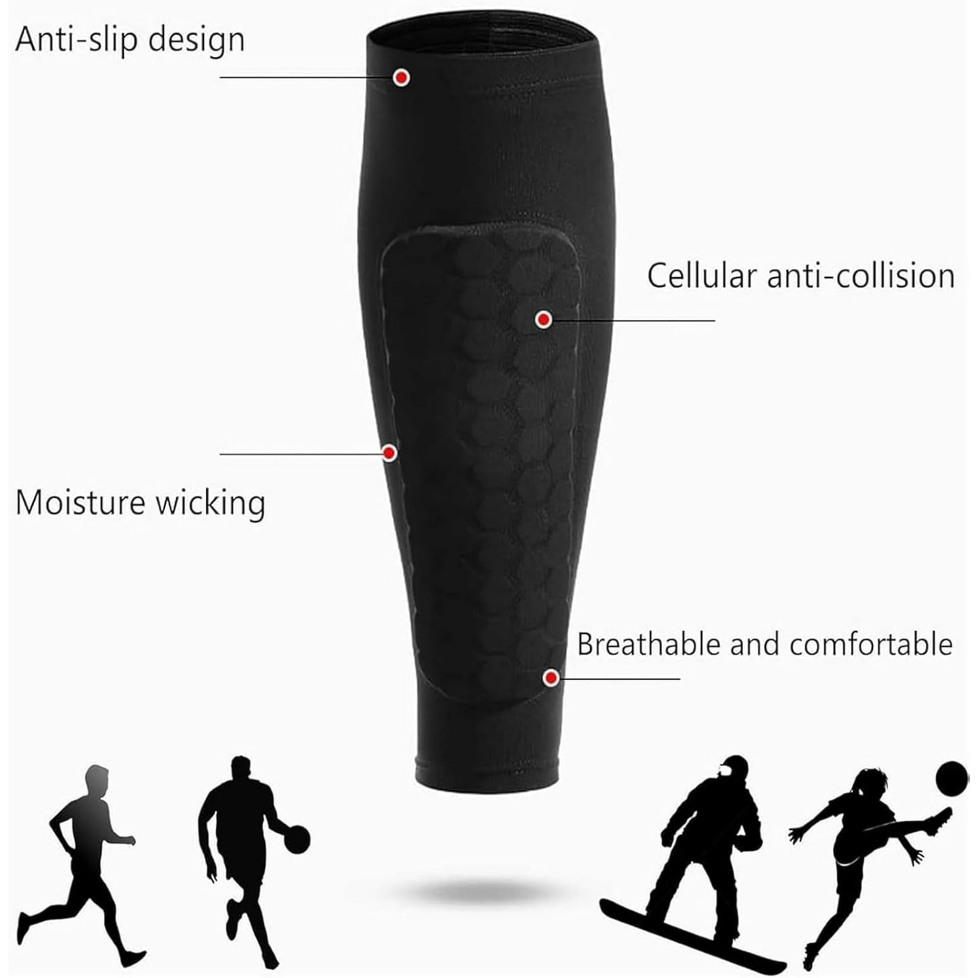 Espinilleras de fútbol, espini - Compression Sleeve Calf reseña y precio