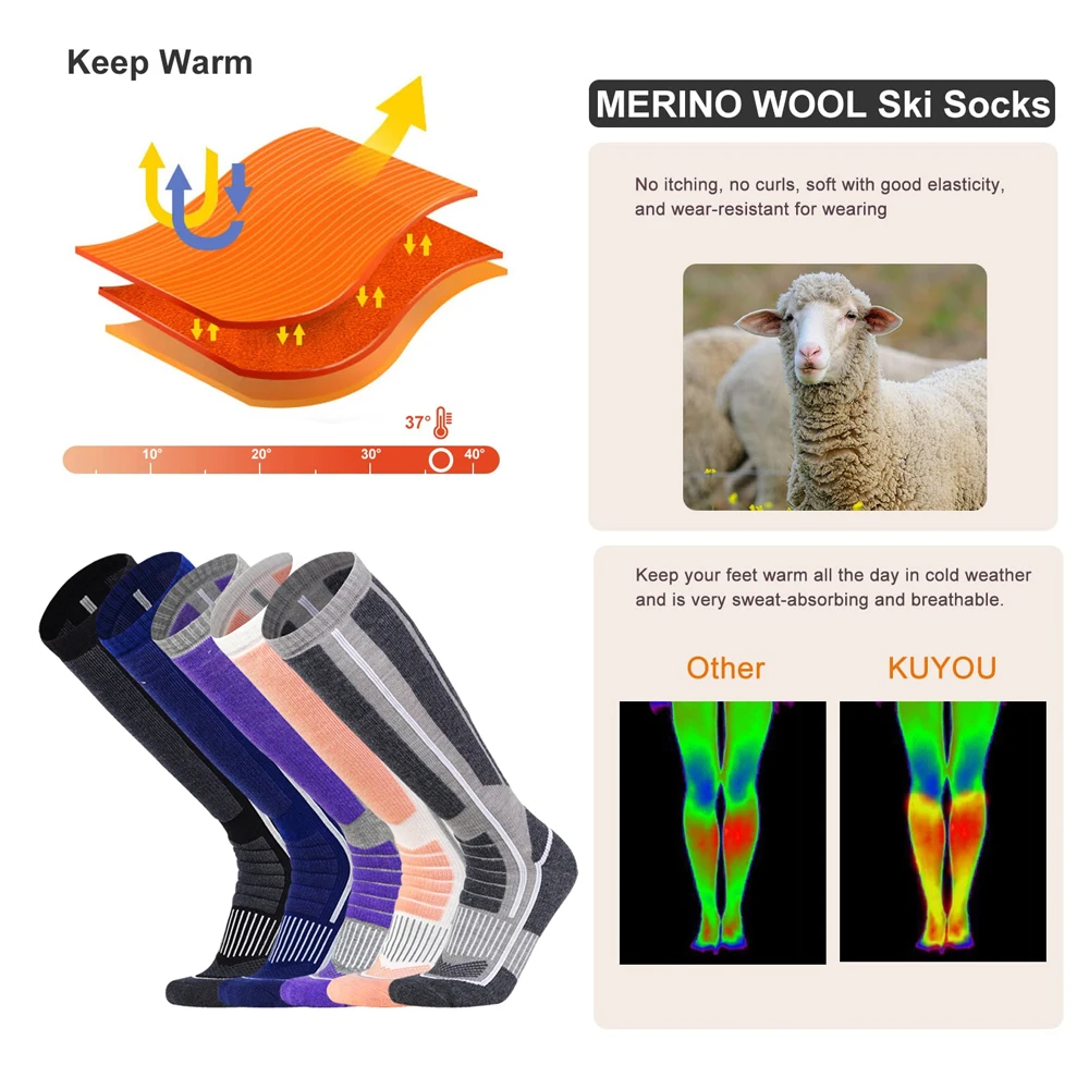 1 par de calcetines térmicos d - Wool Hiking Sock reseña y precio