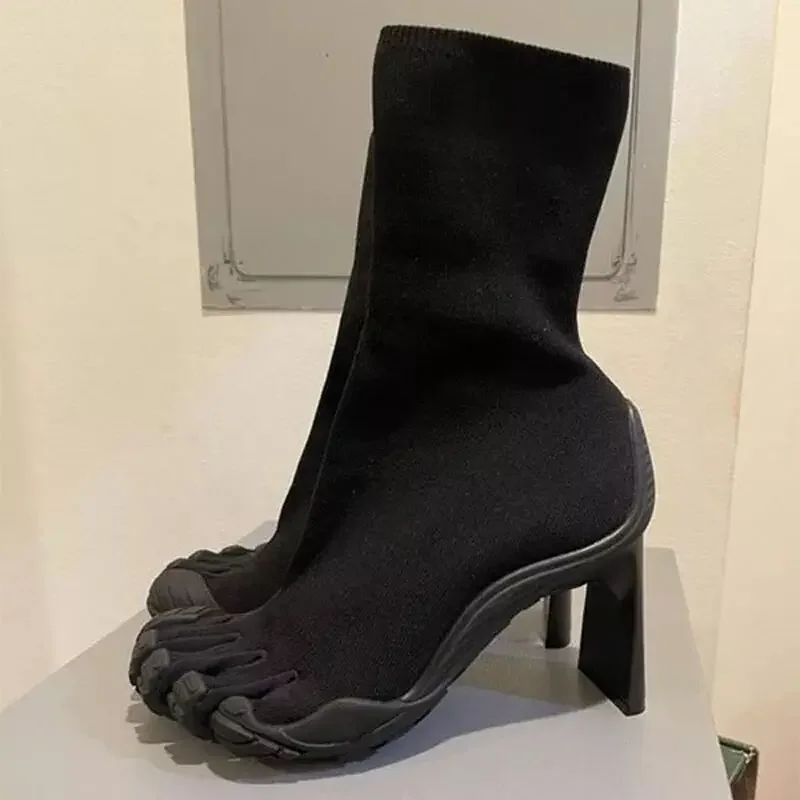 Botas novedosas de moda con ci - Toe Sock Split reseña y precio