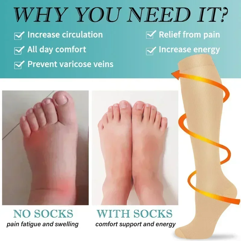 1 Par de Calcetines de Compres - Compression Sleeve Calf reseña y precio